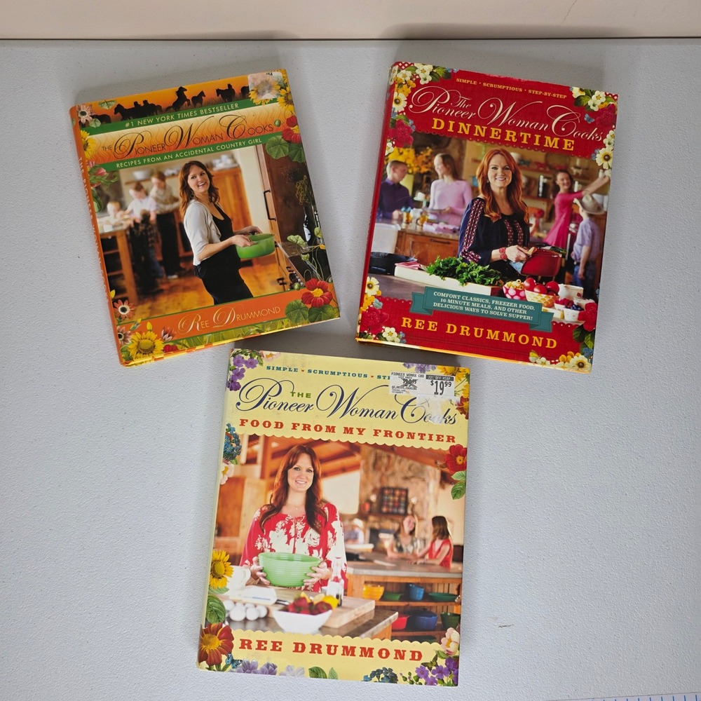 The Pioneer Woman Cooks Cookbook Lot of 3 Hardcover Farmhouse Rustic Homestead